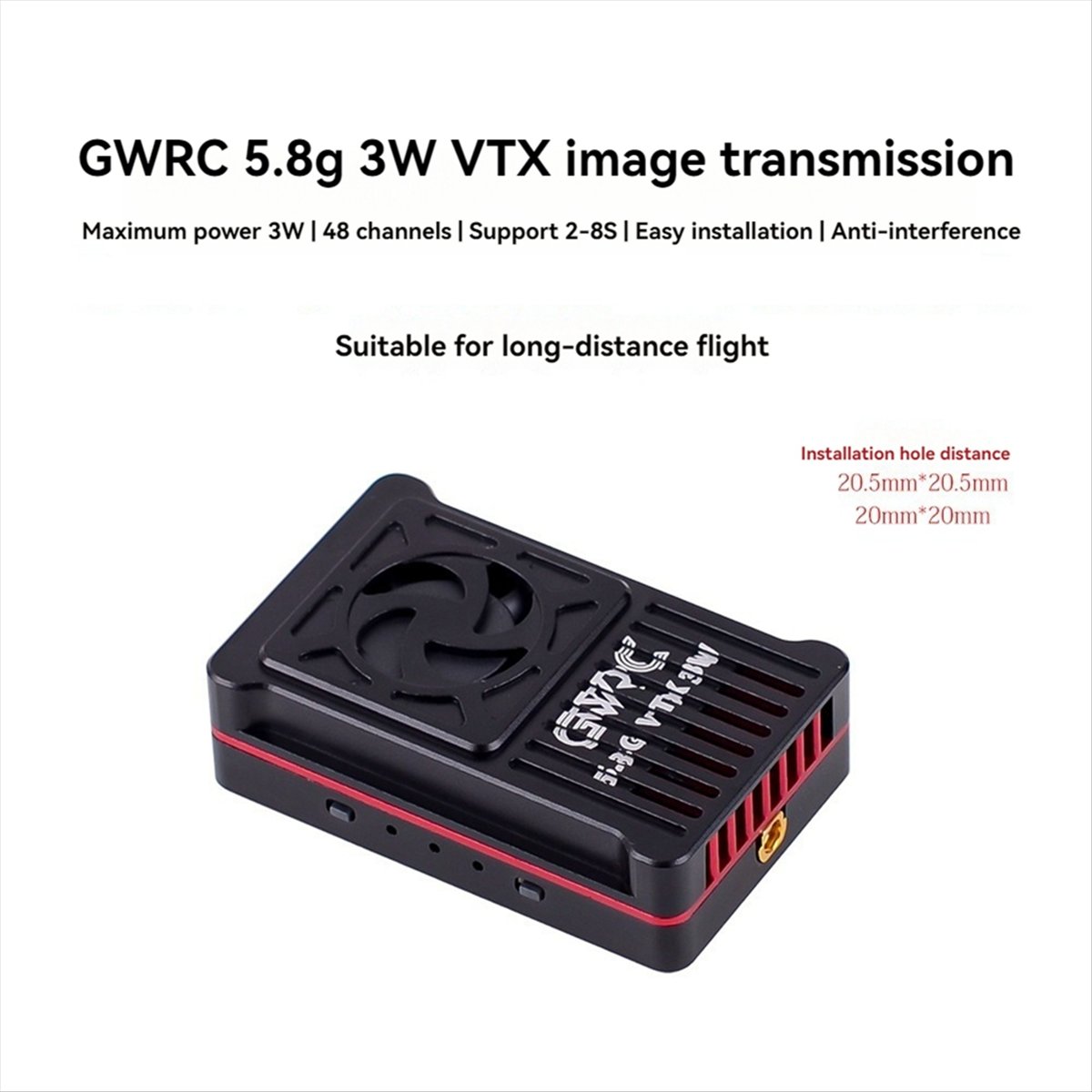 Émetteur vidéo VTX 5.8G 3W 48C - Drone Racing Vtx avis et prix
