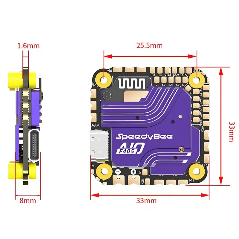 Contrôleur de vol SpeedyBee F4 - Drone Racing Flight Controller avis et prix